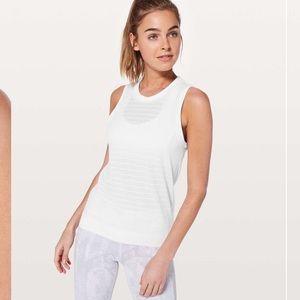 Lululemon Breeze By Muscle Tank II Sleeveless Top White